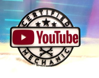 Placa de Mecânico Certificado do YouTube