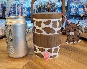12 oz. Cow Can Koozie and Nail Saver Can Opener