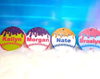 Etiquetas personalizadas para bolsas de beisebol/softbol
