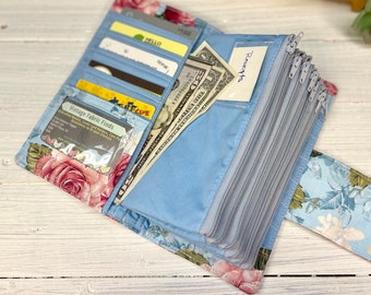 Women Wallet, Christmas Gift, Gifts for Women, Budget Wallet, Money Envelopes, Cash Envelope System, Floral Women Wallet