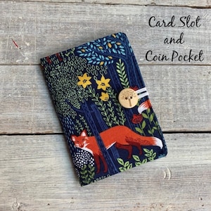 Small Credit Card Holder - Fox Wallet - Mini Wallet - Credit Card Case - Card Holder- Minimalist Wallet - Womens Wallet