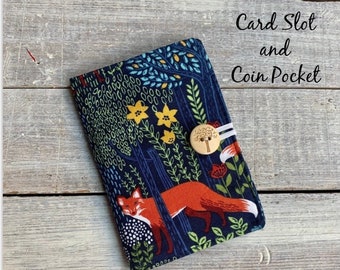 Small Credit Card Holder - Fox Wallet - Mini Wallet - Credit Card Case - Card Holder- Minimalist Wallet - Womens Wallet