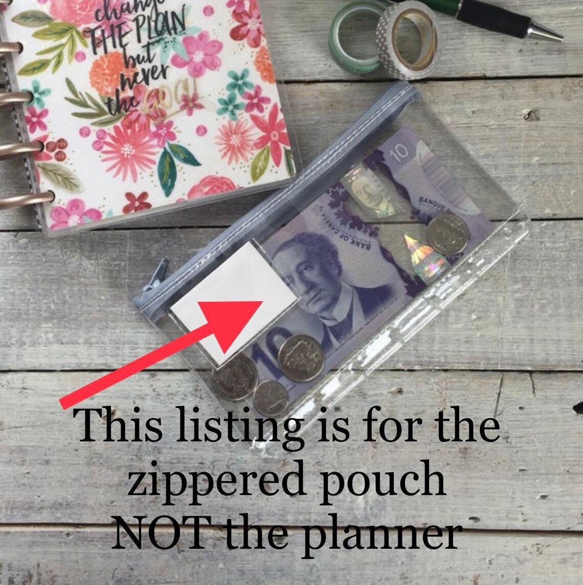 Planner Zippered Pouch Mini Happy Planner Zippered Pockets Etsy