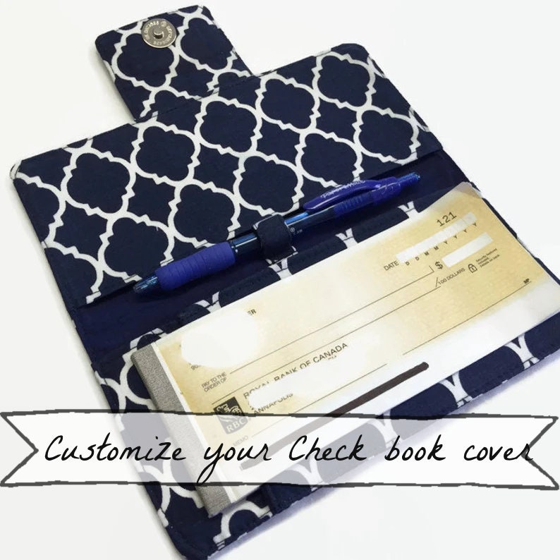 Customize your own Checkbook Cover Checkbook Cover Checkbook Holder Fabric Checkbook Sleeve Gift for Women image 1