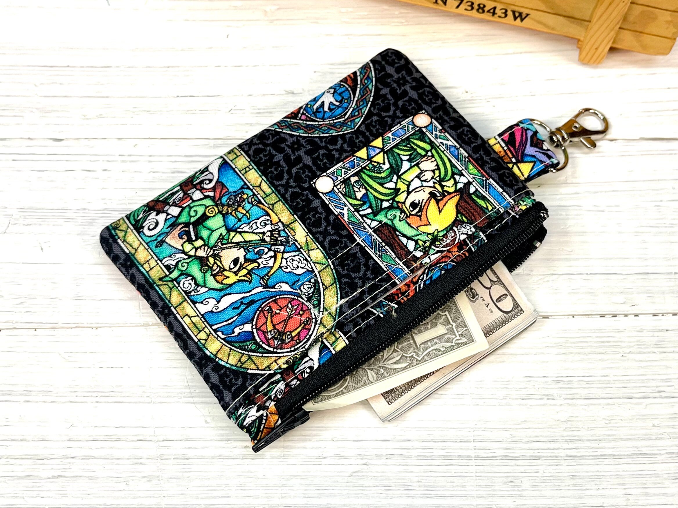 Video Game Wallet: Stained Glass Gaming ID Holder With Zipper - Etsy