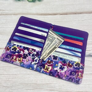 Credit Card Wallet - Debit Card Holder - Small Wallet - Minimalist Wallet - Card Wallet - Pocket Card Holder, Pansy Wallet