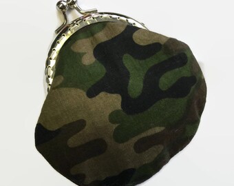 Coin Purse - Camouflage Purse - Military - Coin Purse - Small Change Purse- Snap Closure Purse