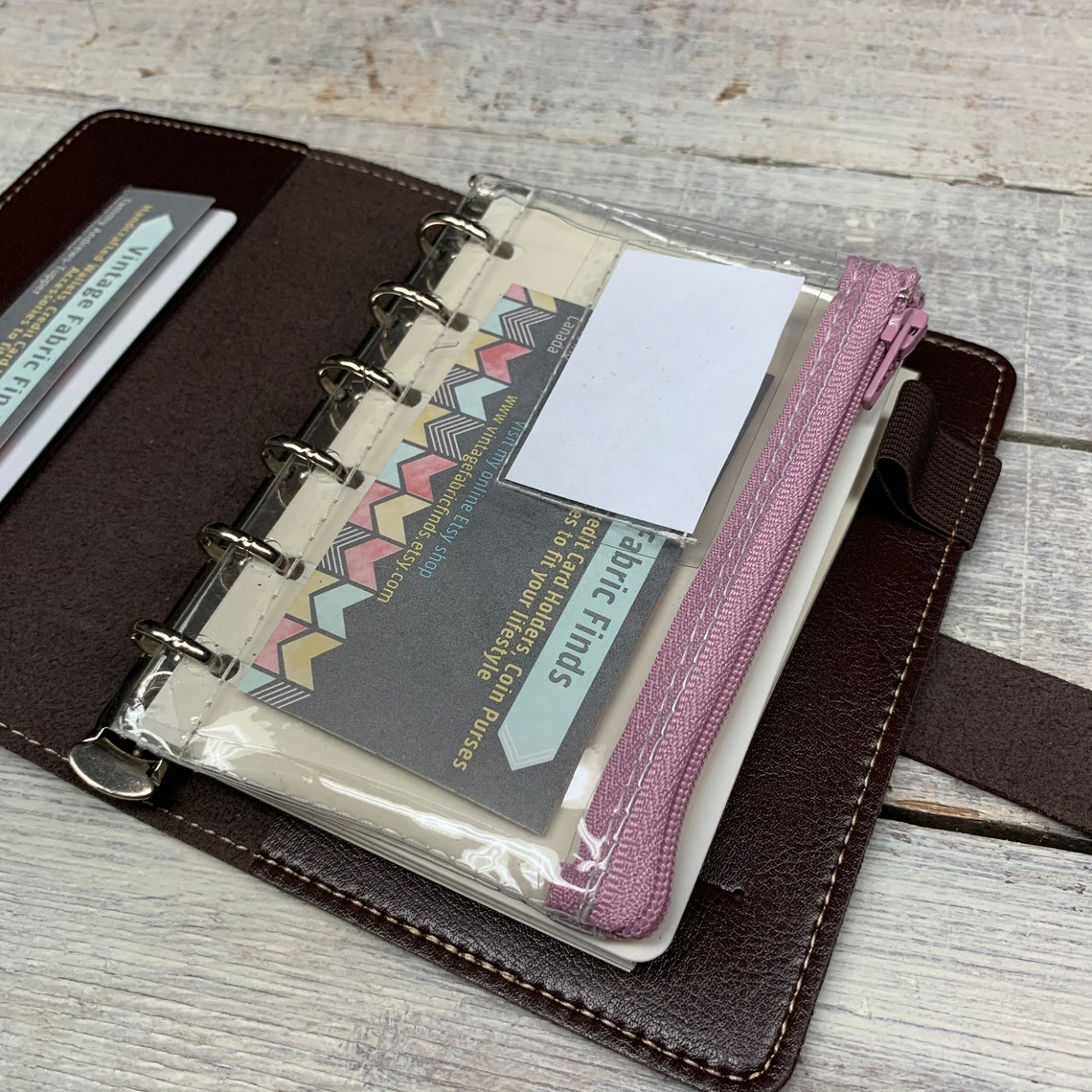 Pocket Size Planner Clear Vinyl Zippered Pouch Planner Etsy