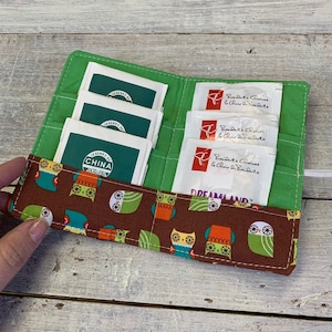 Tea Bag Holder - Owl Lover - Tea Bag Case - Tea Lover Gift - Gifts for Her - Tea Bag Wallet - Tea Bag Organizer - Tea Bag Drinker