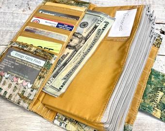 Womens Wallet - Money System - Klimt Wallet - Money Envelopes - Wallet - Credit Card Holder - Multi Card Organizer