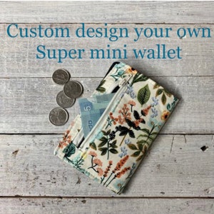 Small Credit Card Holder - Card Holder - Custom Wallet - Credit Card Case - Botanical Card Holder- Minimalist Wallet - Womens Wallet