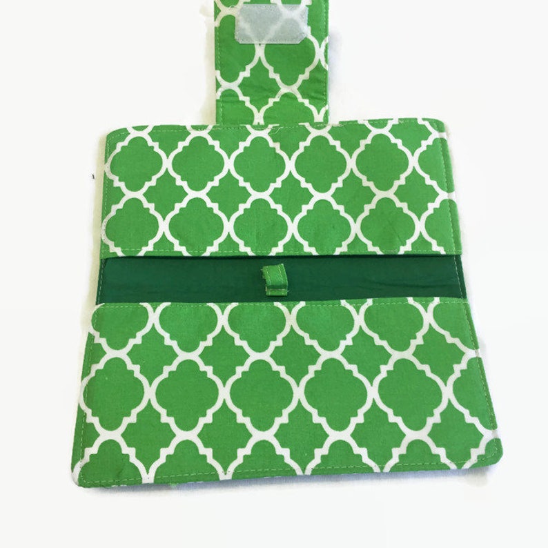 Green Checkbook Handmade Checkbook Wallet Checkbook Case Checkbook Cover Checkbook sleeve