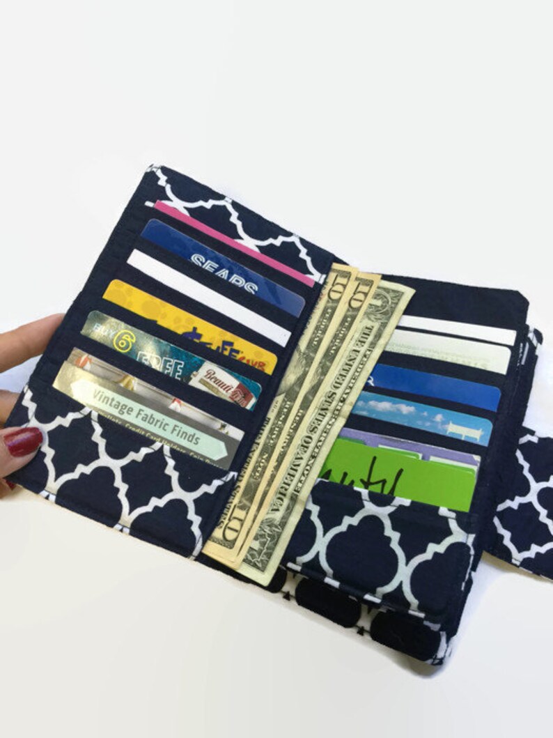 Women's Wallet Credit Card Holder Bi fold Wallet Fabric Etsy