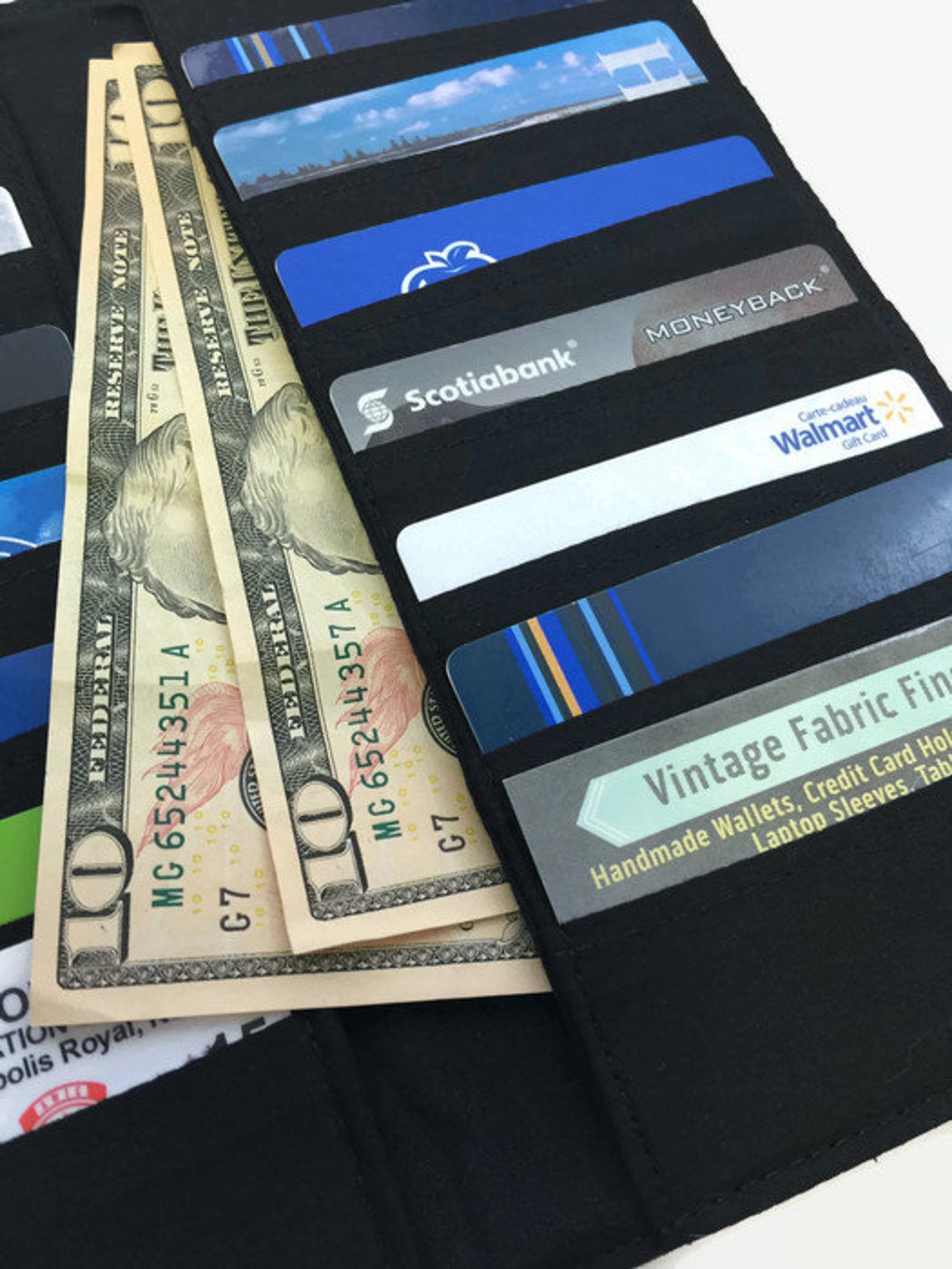 Slim Wallet Black Card Wallet Debit Card Holder vinyl Etsy