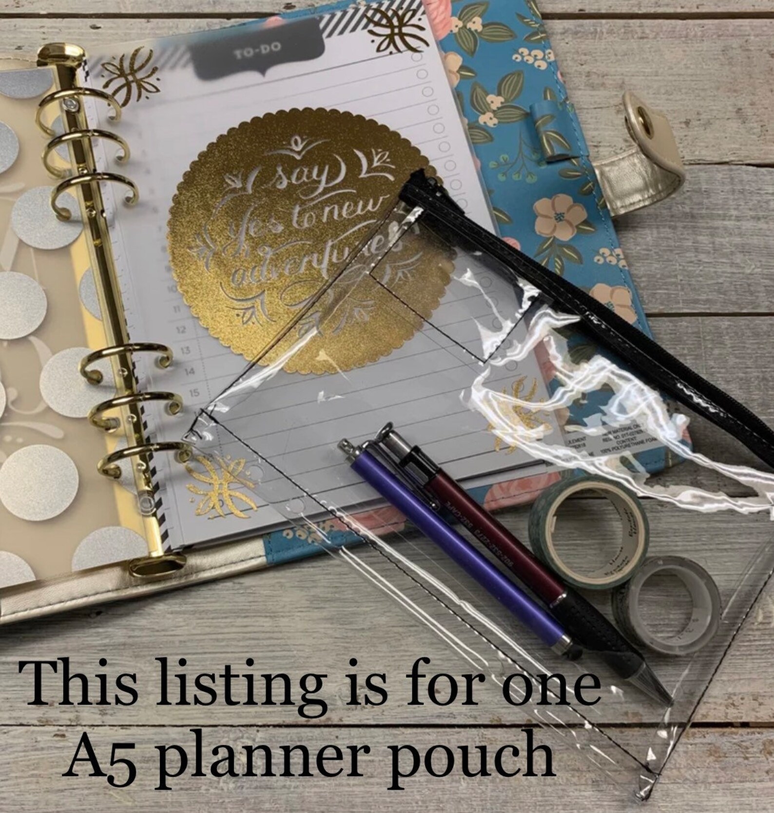 A5 Planner Zippered Pouch Planner Zippered Pouch Planner Etsy