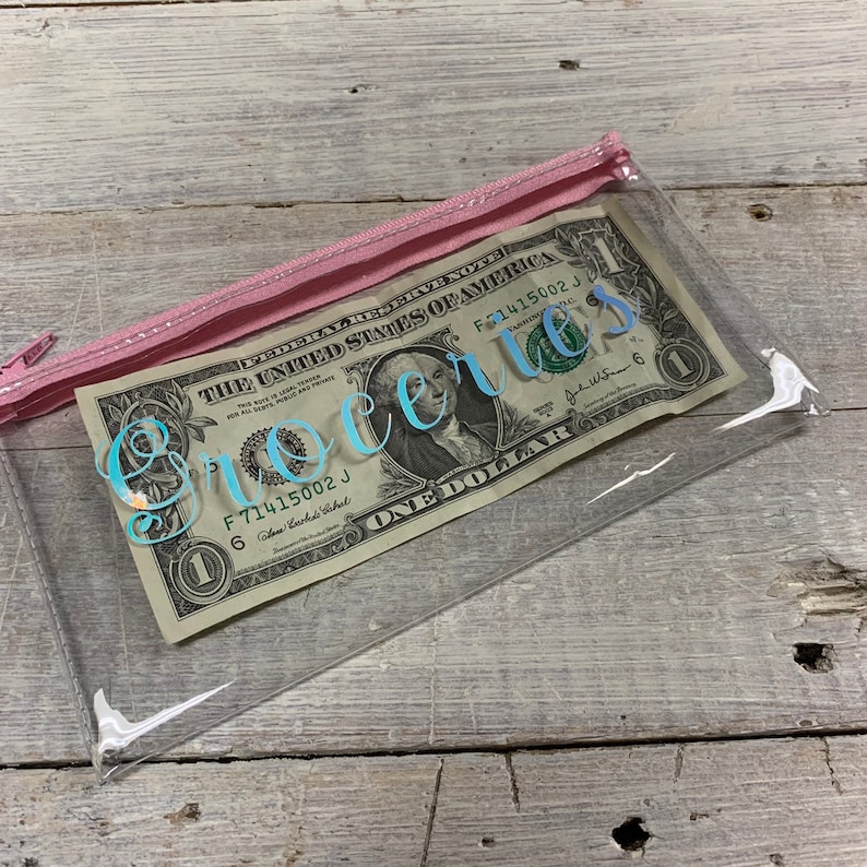 Clear Cash Envelopes Vinyl Cash Envelopes Money Envelopes Etsy