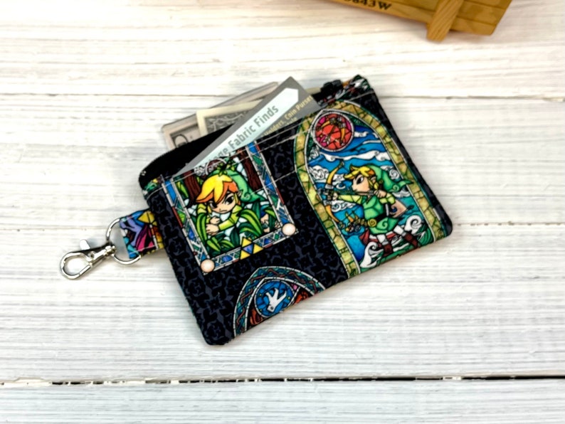 Video Game Wallet: Stained Glass Gaming ID Holder With Zipper - Etsy