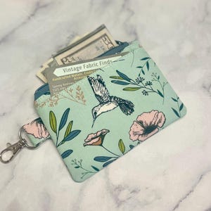 BirdWallet, Porta-identidade, Carteira Grab and Go, Presentes para ela, Bolsa com zíper, Porta-cartão de débito Hummingbird