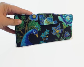 Women's Wallet, Peacock wallet, Credit Card Holds, 38 loyalty card Holder, Women's Card Wallet, Women's Wallet