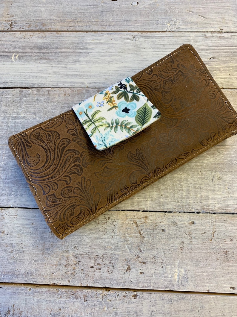 Cash Envelope Wallet, Money Envelopes, Faux Leather Wallet, Cash Envelopes Envelope System, Wallet, Botanical Wallet, Budget Wallet image 6