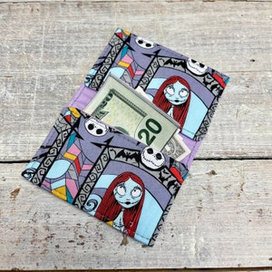 Jack e Sally - Porta carte di credito - Porta carte tascabile - Porta biglietti da visita - Portafoglio minimalista PRONTO per la SPEDIZIONE