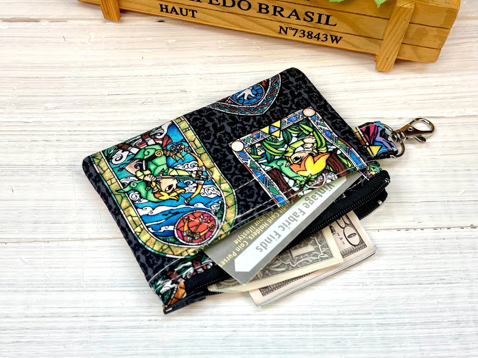 Video Game Wallet: Stained Glass Gaming ID Holder With Zipper - Etsy
