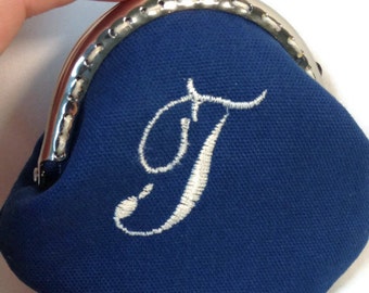 Monogrammed Coin Purse Small, Personalized Coin Purse, Small Change Purse, Snap Closure Purse