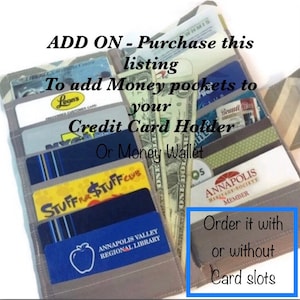 Add-on: geldzakken, creditcardhouder, geldportemonnee