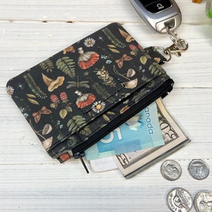 Porte-carte d'identité Champignons d'automne Portefeuille à emporter, Cadeaux pour elle Pochette zippée Porte-cartes de débit