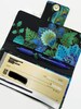 Fabric Checkbook Cover - Holder Teal Floral - Checkbook Holder - Cash Holder 