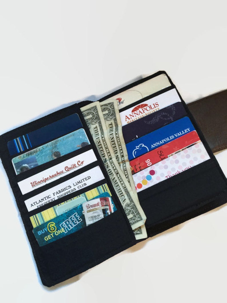 Faux Leather Credit Card Organizer Small Women S Wallet Holder Mini Brown