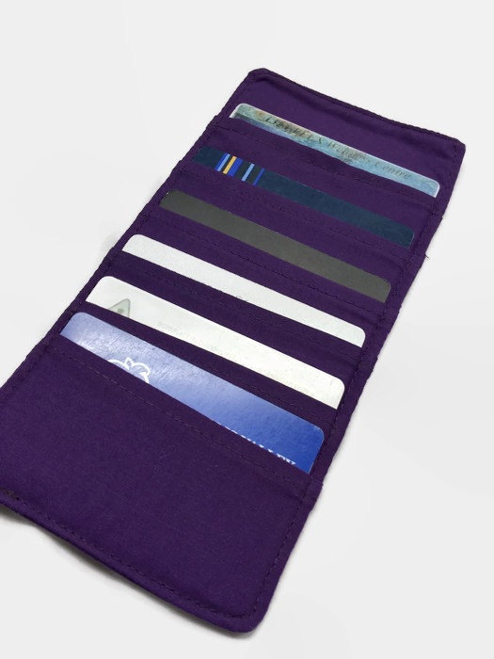 Credit Card Holder Purple Card Holder Business Card Holder Etsy