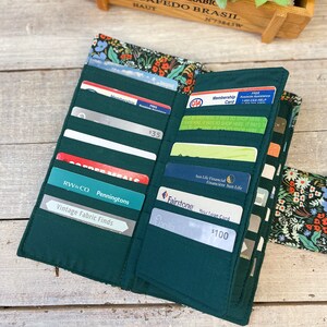 thumbnail image 2 of Short Wallet For Women PU Leather Flower Print Credit Card Holder Wallets Cash Pocket Coin Purse For Various Occasion Burgundy 2 of 10