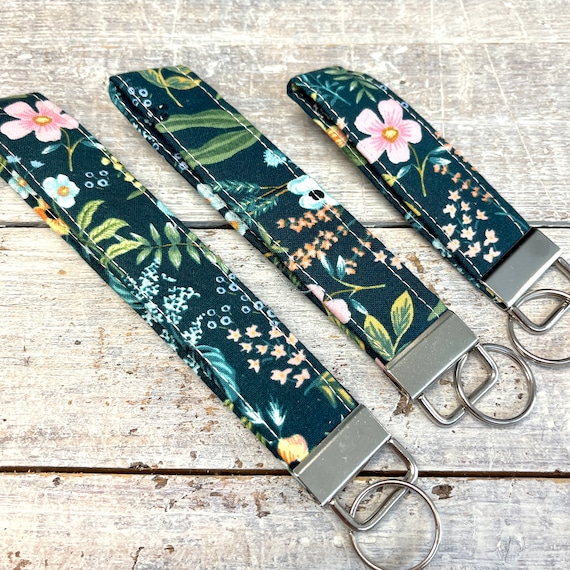 Wristlet Keychain Floral Keychain Modern Key Fob Wristlet Gift for Her  Keychain for Women -  Denmark