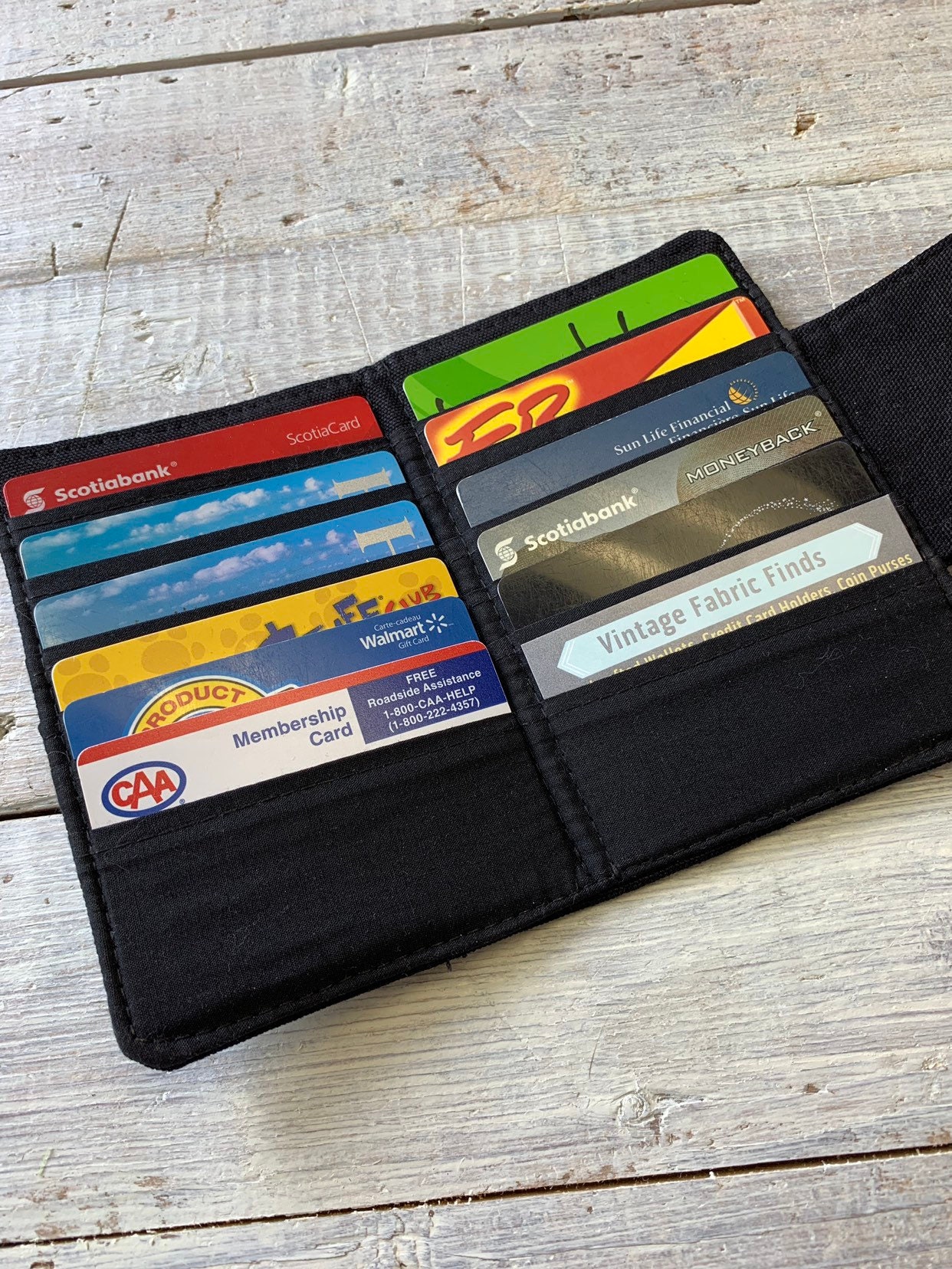 Credit Card Holder - Credit Card Wallet - Black Card Organizer - Handmade - Small Credit Card Holder - Minimalist Wallet