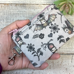 Cartera con forma de murciélago para llevar contigo - Regalos para ella - Estuche con cierre - Tarjetero
