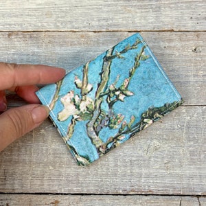 Porta carte di credito - Porta carte - Van Gogh Almond Tree - Porta biglietti da visita - Porta carte tascabile - Portafoglio minimalista - Piccolo porta carte