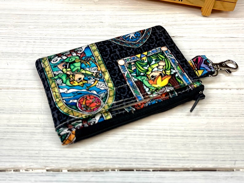 Video Game Wallet: Stained Glass Gaming ID Holder With Zipper - Etsy