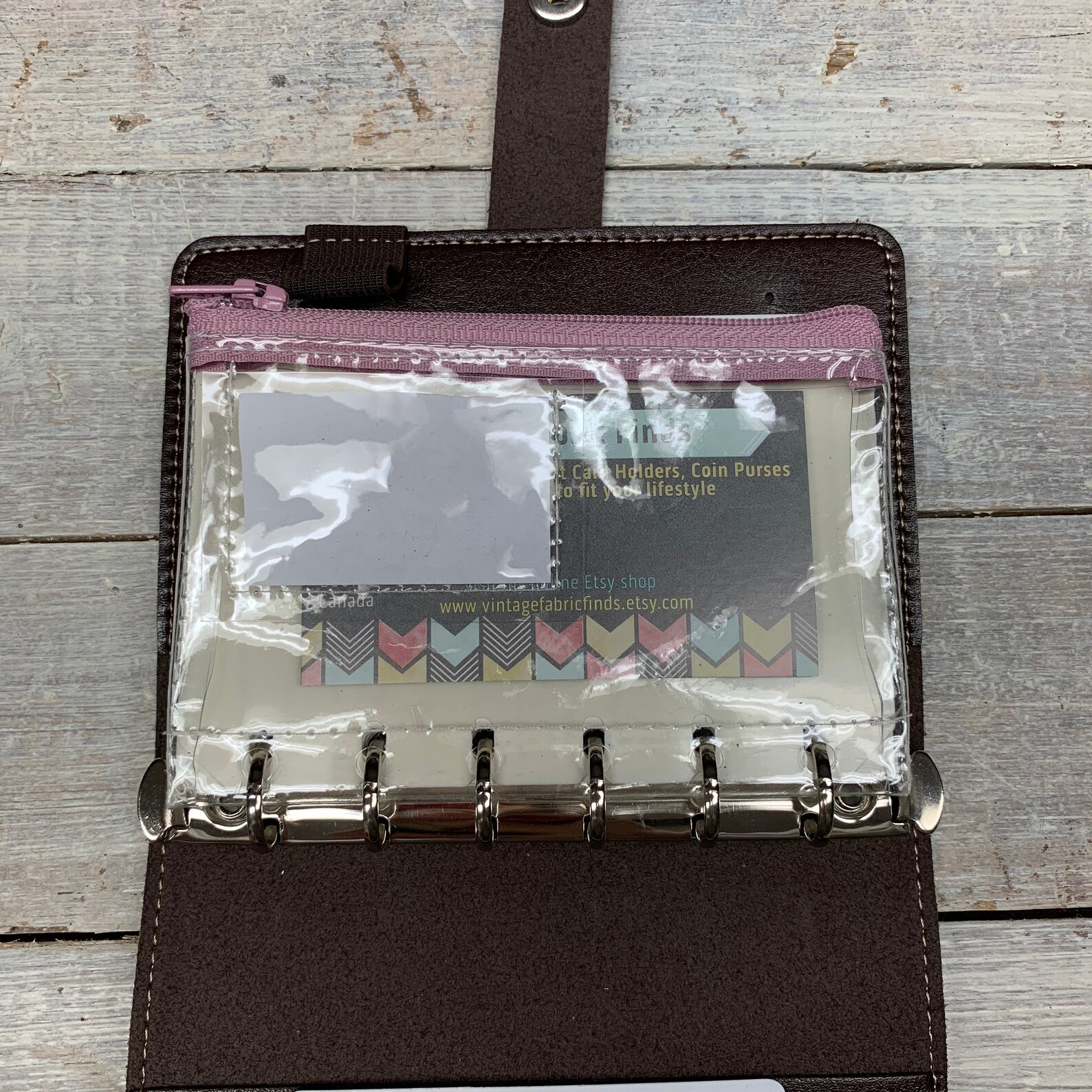 Pocket Size Planner Clear Vinyl Zippered Pouch Planner Etsy
