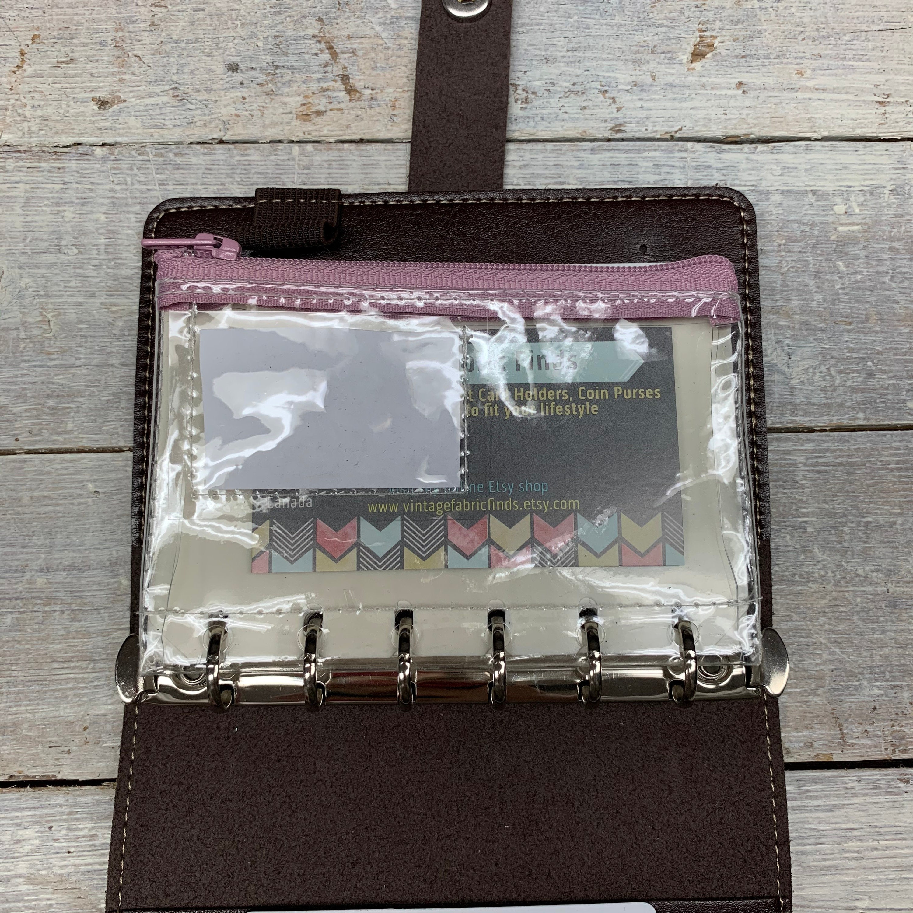 Pocket Size Planner Clear Vinyl Zippered Pouch Planner Etsy