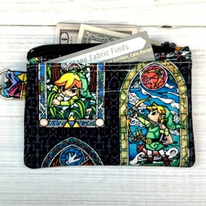 Video Game Wallet: Stained Glass Gaming ID Holder With Zipper - Etsy
