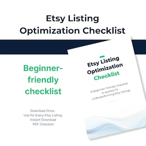 Etsy リスティング最適化チェックリスト – タイトル、画像、タグ、価格設定を改善するためのクイックフィックスガイド（PDF ダウンロード）