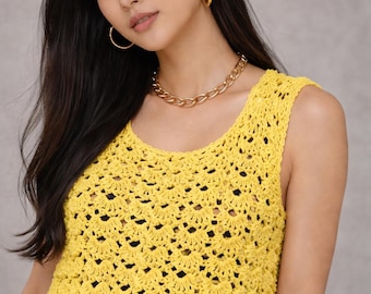 Crochet Tank Top: Boho Summer Crop (PDF Pattern)