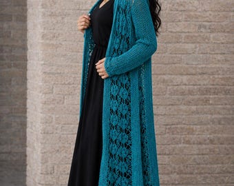 Cabot Trail Crochet Lace Duster Cardigan Pattern (4 Languages)