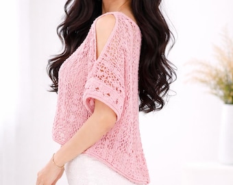 Openwork Crochet Top Pattern, Summer Boho Chic Tunic (PDF Pattern)