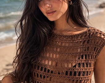 Sun-kissed Cardigan Crochet pattern / Lace cardigan / Beach Coverup / Lacy Duster, sizes Xs-5XL, pdf, summer