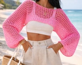 Crochet pattern- Crochet Shrug sleeves pattern- Women crochet top pattern- Cropped top -Lace top sleeves Instant Digital Download PDF