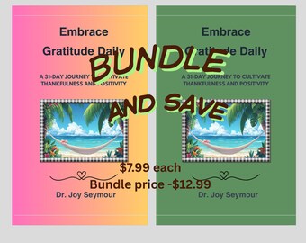 Embrace Gratitude Daily – 31-Day Christian Gratitude Journal with Scripture | Faith-Based | Printable | Gift Bundle