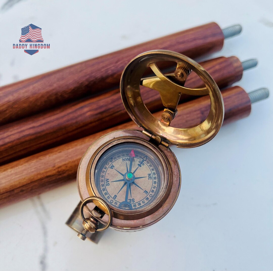 Victorian Brass Nautical Compass Head Walking Canes: Brass Handle, 3 ...