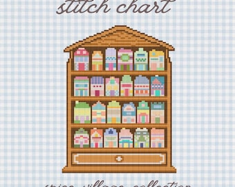 Spice Village Collection Needlepoint Pattern | Vintage Spice Village 1989 Edition  Stitch Chart (PDF Digital Download)